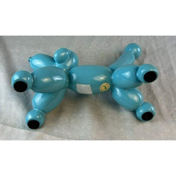 Ceramic Balloon Dog Blue Blue Retro Pop Art Figurine Jeff Koons Style Decor - Picture 6 of 8